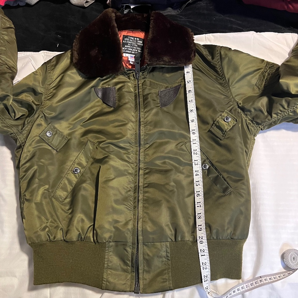 Avirex Vintage Type B-15 Flight Jacket Authentic Aviator LTD Flight Mens‎ SZ LRG - Picture 14 of 16